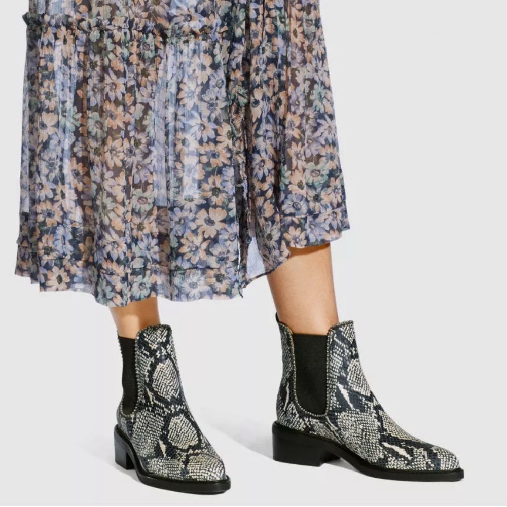 Coach Snakeskin printed Ankle Boots